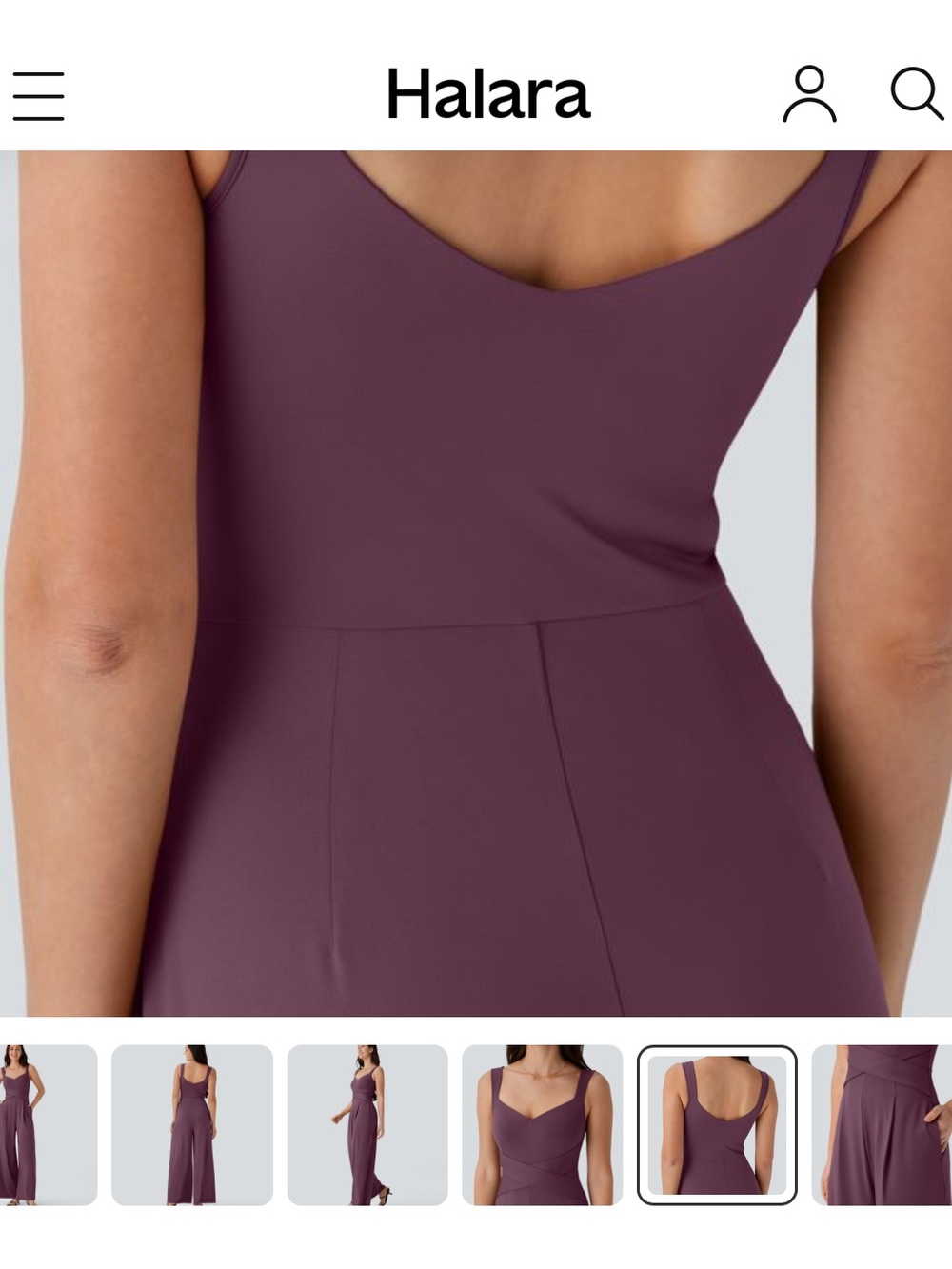 Halara U Back Sleeveless Casual Jumpsuit with Pockets Size M NWT - Picture 3 of 7